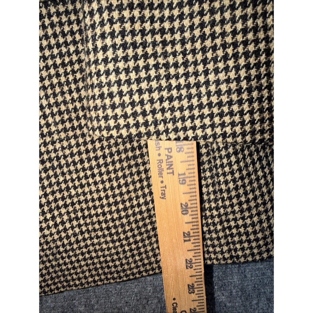 Vtg Harv'e Bernard Sport Coat Tweed Blazer Mens 48R Houndstooth Wool Brown Black - Picture 9 of 16
